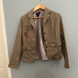 NWOT Luii M tan embroidered jacket